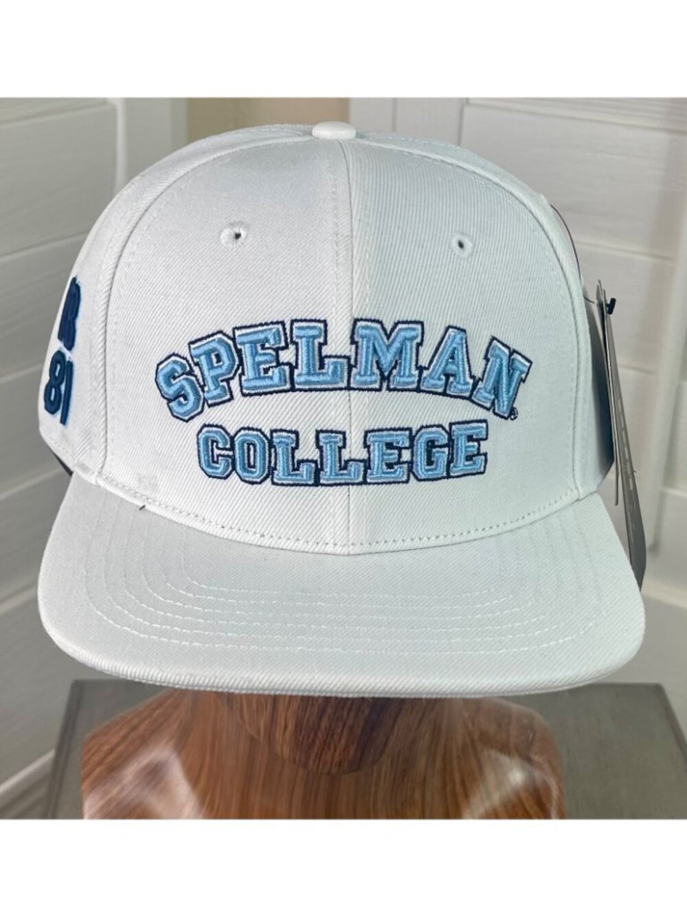 Pro Standard HBCU Spelman College White Wool Blend Embroidered Snapback Hat, NWT - Picture 2 of 7